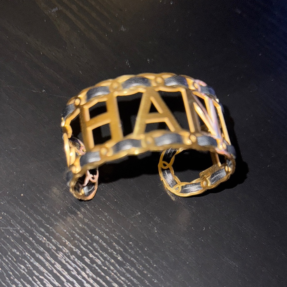 Gold and Black Chanel Fashion Bracelet - Picture 13 of 13